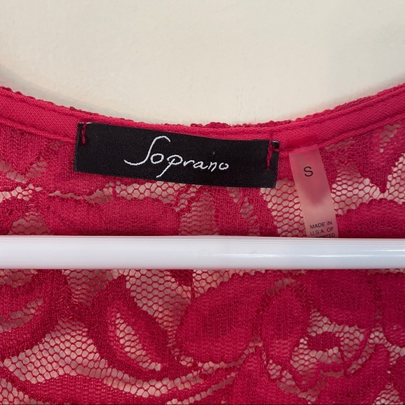 Soprano Lace Dress sz Small Red EUC - Picture 4 of 6